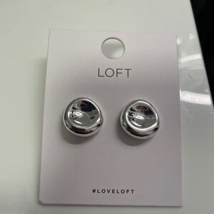 LOFT Polished Silver Stud Earrings